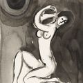Marc Chagall — Очерк о философии защиты (иллюстрация № 20 к рассказам о боккаче, "Воодушевление", Париж, 1950), изображение 1
