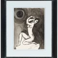 Marc Chagall — Очерк о философии защиты (иллюстрация № 20 к рассказам о боккаче, "Воодушевление", Париж, 1950), изображение 2