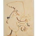 Marc Chagall — Поле битвы, Проект иллюстрации к "Жизни Дюрера" Поля Элюара, изображение 1