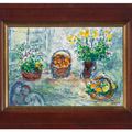 Marc Chagall — Цветы и корзиночки с фруктами на столе, изображение 2