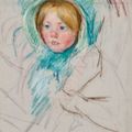 Mary Cassatt — Набросок "Сара в зеленой шляпке", изображение 1