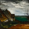 Maurice de Vlaminck — Вечер среди домов и долины, изображение 1