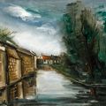 Maurice de Vlaminck — Деревня и канал, изображение 1