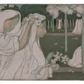 Maurice Denis — Молодые люди в чистом виде общаются, 1-е блюдо из "Женщины и жизни", блюдо для домашней кухни, изображение 1