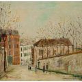 Maurice Utrillo — Улица Мон-Сени на Монмартре, изображение 1