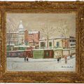 Maurice Utrillo — Возвращение к жизни на улице Ламарка на Монмартре, изображение 2
