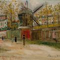 Maurice Utrillo — Мулен-де-ла-Галетт и Сакре-Кер на Монмартре, изображение 1