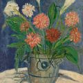 Maurice Utrillo — Ваза с розами и георгинами, изображение 1