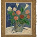 Maurice Utrillo — Ваза с розами и георгинами, изображение 2