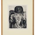 Max Beckmann — Selbstbildnis mit steifemHut (Автопортрет в шляпе-котелке), изображение 2