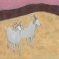 Milton Avery — Испуганные козы, изображение 1