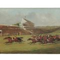 Mr. — Гонка на дерби, 1872 год: поле, огибающее угол Таттенхэма, панорамный вид на толпу на Эпсом-Даунс за ним; и финиш Дерби, 1872 год: "Креморн" мистера Х. Сэвилла первым, "Пел-Мел" мистера Дж. Н. Эстли вторым и "Куинс" лорда Фалмута вторым. Третий посланник, изображение 2