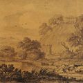 Mr. — Альбом рисунков, составленный Уильямом Мейсоном (1725-1797), включающий шестнадцать листов кисти преподобного Уильяма Гилпина, один - Александра Козенса и две вырезки из бумаги миссис Сиддонс, в переплете из сафьяновой кожи, украшенном позолотой., изображение 3