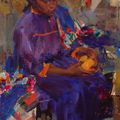 Nicolai Fechin — Цезарита в фиолетовом, изображение 1