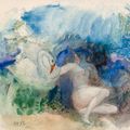 Odilon Redon — Лида и лебедь, изображение 1