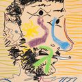 Pablo Picasso — Тет-а-тет с человеком-барбу с сигаретой, изображение 1