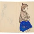 Pablo Picasso — Молодая девушка ( справа ); Этюд для "Сальтимбанков" (оборотная сторона ), изображение 2