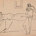 Pablo Picasso — Новая любовь женщины и мужчина, танцующий на флейте со сковороды, изображение 1