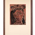 Pablo Picasso — Женщина в головной убор с цветами, изображение 1
