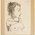 Pablo Picasso — Бюст женщины в очереди за кавалером: Жаклин, изображение 2