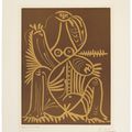 Pablo Picasso — Женская поза в пляжной пижаме.II, из дневника, изображение 1