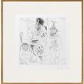 Pablo Picasso — Привал для комедиантов на колесах, когда они спят и наряжаются в наряды для молодой женщины, из "Ла Сери 347", изображение 2