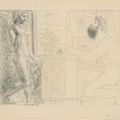 Pablo Picasso — Скульптор и сын, создающий модель у окна, от: La Suite Vollard, изображение 1