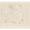 Pablo Picasso — Торо и шевалье, Третье блюдо от шеф-повара ресторана inconnu, изображение 1