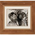 Pablo Picasso — Женщина, цветы и изюм (спереди); Трое мужчин (сзади), изображение 4
