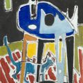 Patrick Heron — СИНИЙ КОТ ПОД СТОЛОМ : 1954, изображение 1