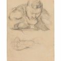 Paul Cézanne — Апельсины и зелень ( спереди ) ; Сын Сезанна ( сзади ), изображение 2