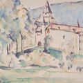 Paul Cézanne — Вид на замок Коломбье ( справа ); Древесный этюд ( сзади ), изображение 1