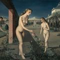 Paul Delvaux — Ночной сад, изображение 1