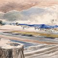 Paul Nash — Река Северн протекает недалеко от Пимлико-Сэндз, изображение 1