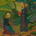 Paul Sérusier — Молодая бретонка в горшочке с вермильоном и филе аженуйе, изображение 1