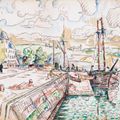 Paul Signac — Трегье. Бато на набережной, изображение 1