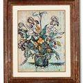 Paul Signac — Букет (ирис, арум, тюльпаны) без вазы для Андре Метти, изображение 2