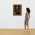 Peter Paul Rubens — Портрет джентльмена в три четверти роста, в полосатом пиджаке, стоящего у стола с борзой, изображение 4