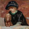 Pierre Bonnard — Женщина в бассете или портрет Марты Боннар в бассете, изображение 1