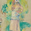 Pierre-Auguste Renoir — Молодая Пейсанна манжант уна помм, Габриэль Дюфур, изображение 1