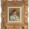Pierre-Auguste Renoir — Черный женский корсаж—Фрагмент, изображение 2