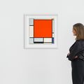 Piet Mondrian — Композиция с большой красной плоскостью, голубовато-серой, желтой, черной и синей, изображение 4