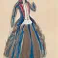 Raoul Dufy — Robe pour Poiret, bleu, blanc et rouge, изображение 1