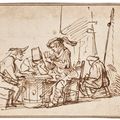 Rembrandt van Rijn — Люди, путешествующие по картам, являются авторами единого стола для посетителей, изображение 1