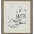 Richard Diebenkorn — Без названия (Сидит обнаженная, скрестив ноги), изображение 2