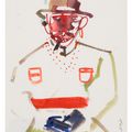 Romare Bearden — Мужчина с сигарой (Чародей за сигарой, Чародей за сигарой), изображение 1