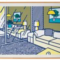 Roy Lichtenstein — Голубой пол из серии "Интерьер", изображение 3