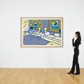 Roy Lichtenstein — Голубой пол из серии "Интерьер", изображение 4
