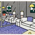 Roy Lichtenstein — Обои с голубым напольным покрытием в интерьере, изображение 2