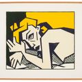 Roy Lichtenstein — Лежащая обнаженная натура из серии экспрессионистских гравюр на дереве, изображение 2